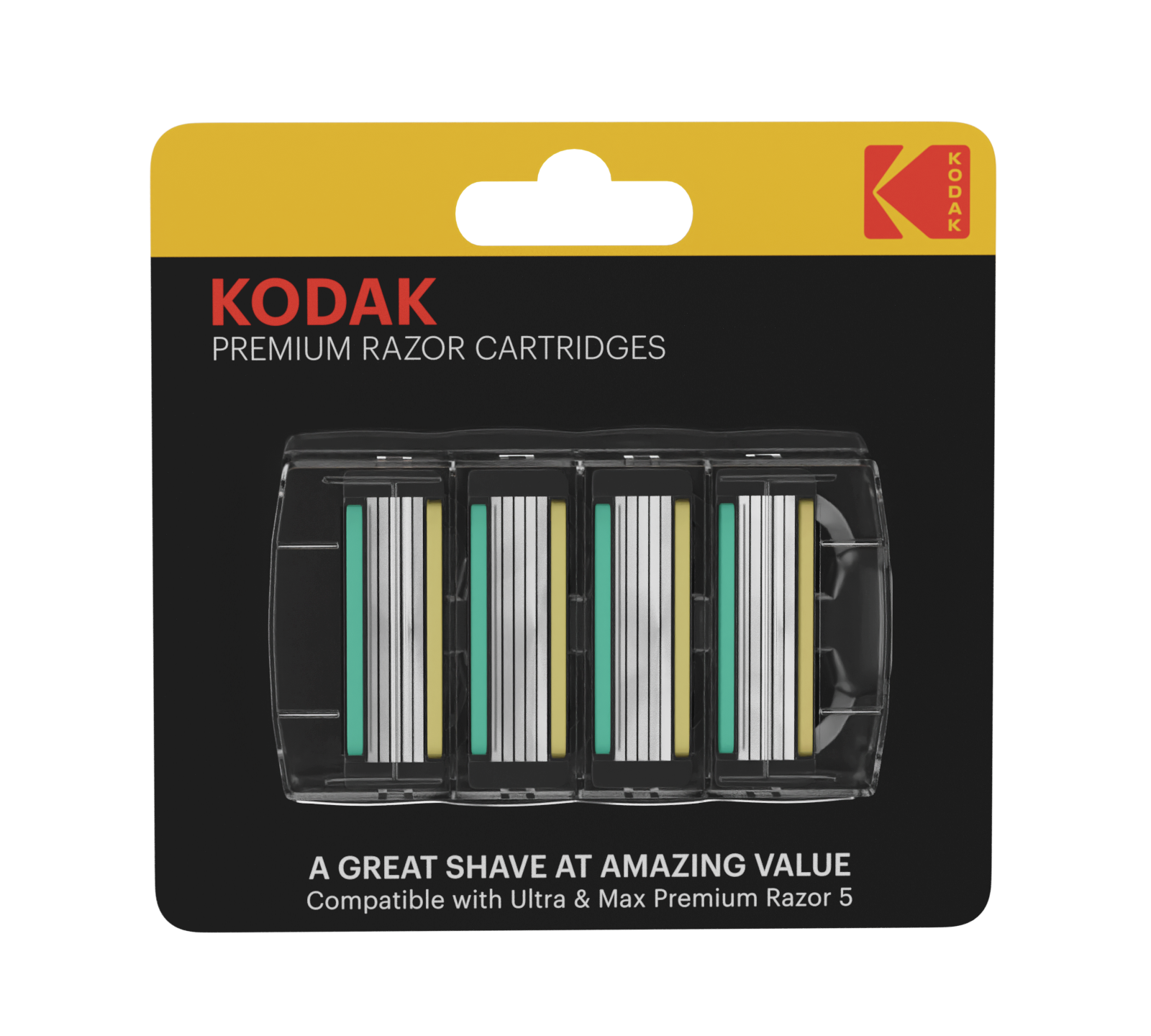 Сменные кассеты для бритья Kodak  30421981 Premium 5 лезвий 4 штуки для станка Prem Razor 5 (4/24/96