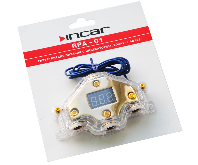 INCAR RPA-01  дистрибьютор питания с индикатором 2GAx1 - 4GAx3