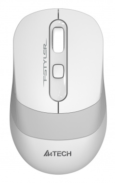 Беспроводная мышь A4TECH Fstyler FG10S (2000dpi) silent USB (4but), белый/серый (1/60)