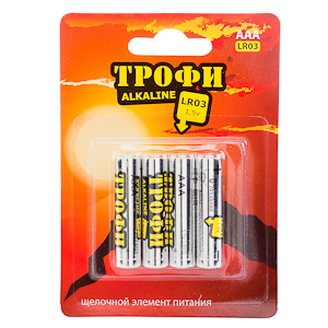 Элемент питания Трофи LR03 4BL ENERGY POWER Alkaline (40/960/30720)