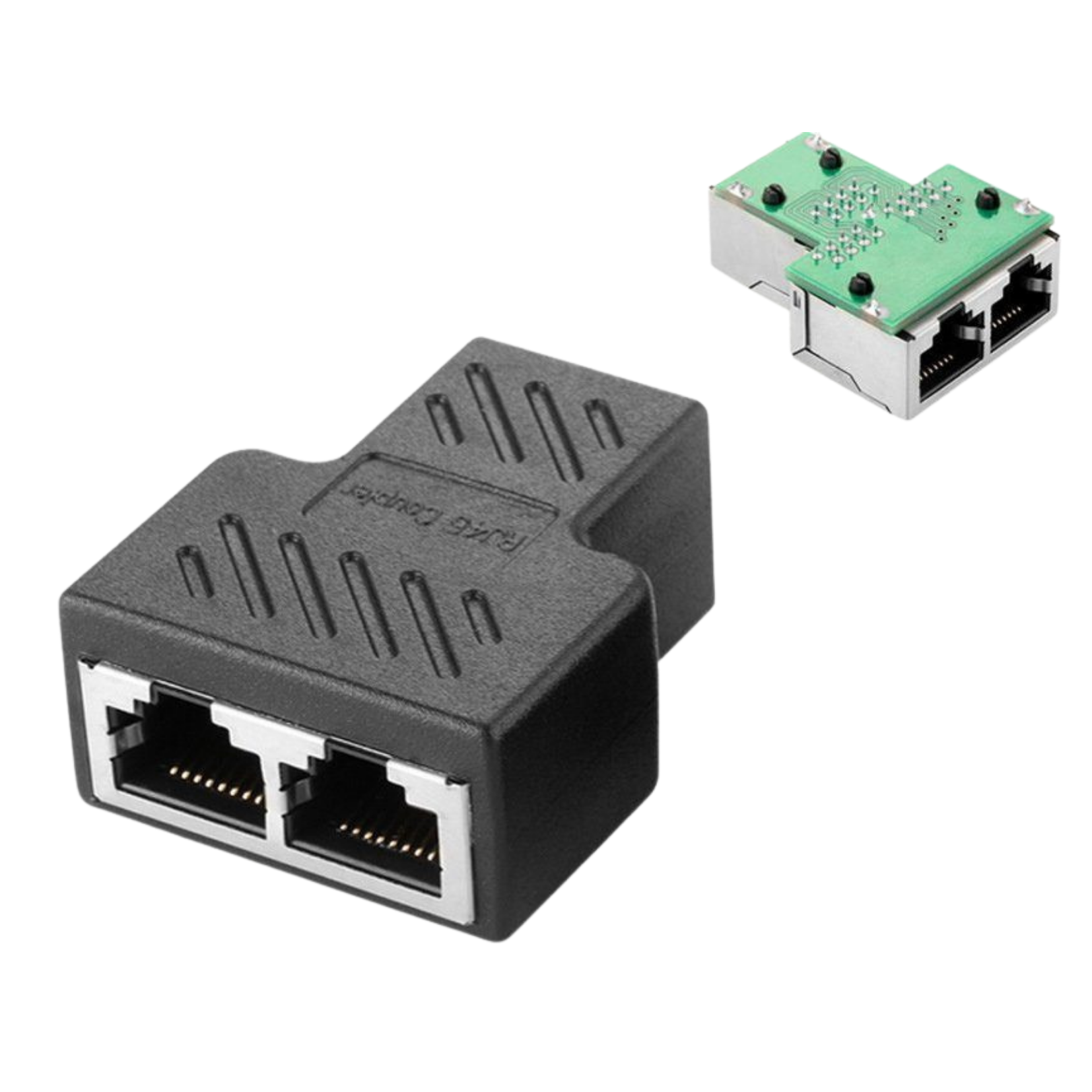 Разветвитель RJ-45 8P8C (F)<-->2 x 8P8C (F) ,FTP, ABS пластик, кат. 5e VCOM <CT252S> (1/200)