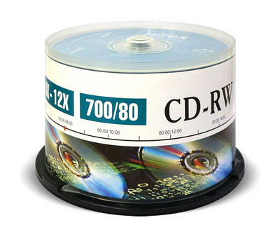 Диск MIREX CD-RW 700Мб 4X-12X Cake box 50 (50/300)