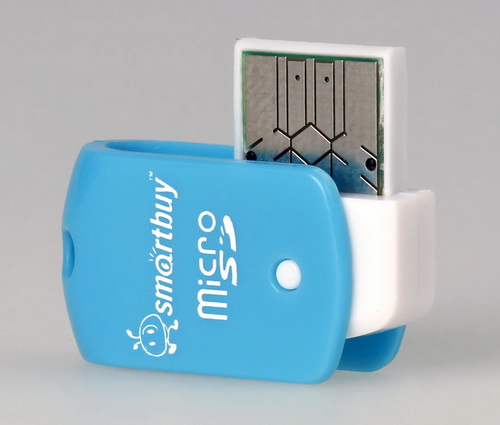Картридер Smartbuy MicroSD, (SBR-706-B), голубой (1/20)