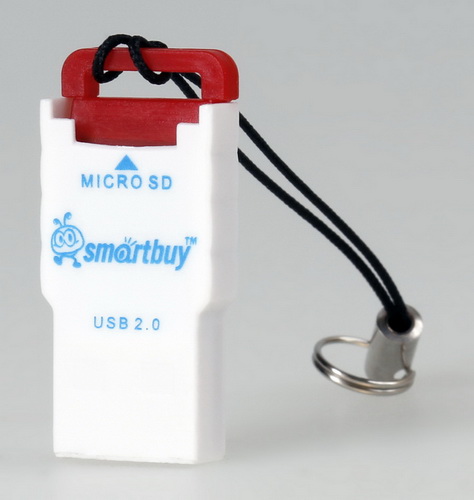 Картридер Smartbuy MicroSD, (SBR-707-R), красный (1/20)