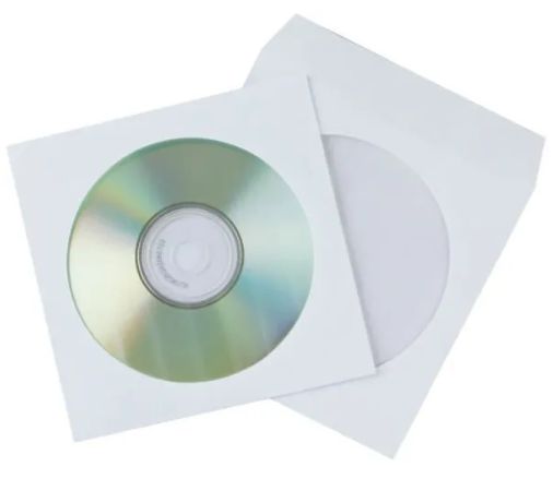 Конверт для CD дисков D2 Tech CDC-2-25, с окном, клей дискрин, упаковка 25 шт. (25/1000)