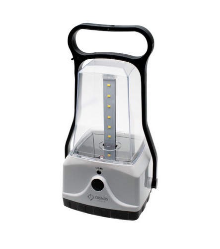 Фонарь КОСМОС светодиодный Ac6011LED аккумуляторный кемпинговый PREMIUM 4*3WLED, 4V 2Ah, гнездо 12В,