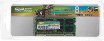 Память  8GB  Silicon Power, DDR3, SO-DIMM-204, 1600 MHz, 12800 MB/s, CL11, 1.5 В