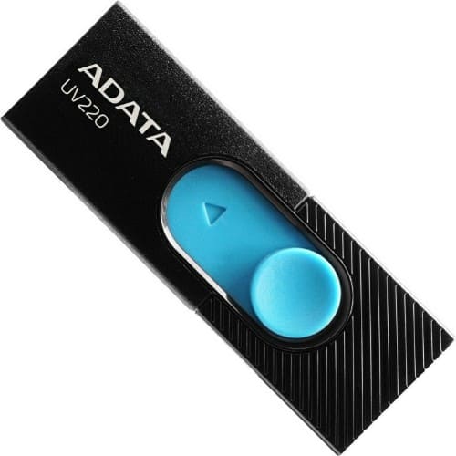 USB  64GB  A-Data  UV220  чёрный/голубой