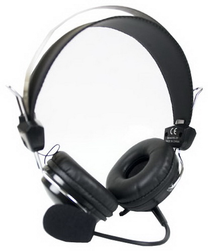 Гарнитура A4TECH HS-7P 2.5м накладные, черный (1/20)