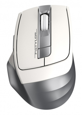 Беспроводная мышь A4TECH Fstyler FG35 (2000dpi) (6but), серебристый/белый (1/60)