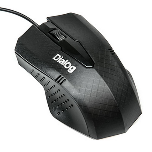 Мышь проводная DIALOG MOP-09U, USB, 3 кнопки + ролик прокрутки, USB, черный (1/100)