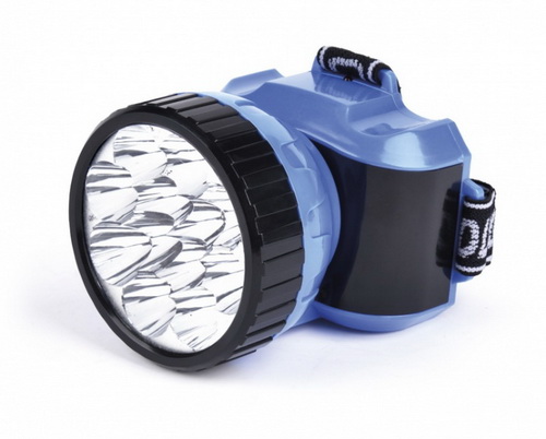 Фонарь SMARTBUY SBF-25-B, синий, аккум-ный, налобный, 1ВТ + 8 LED LED (1/120)