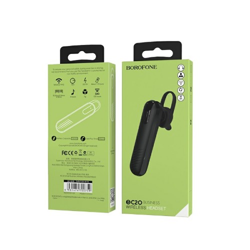 Гарнитура bluetooth Borofone BC20, Smart business, цвет: чёрный (1/52/208)