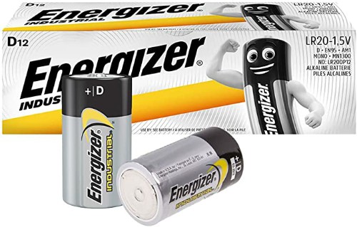 Элемент питания ENERGIZER  LR20 Industrial (б/б)  (12/72)