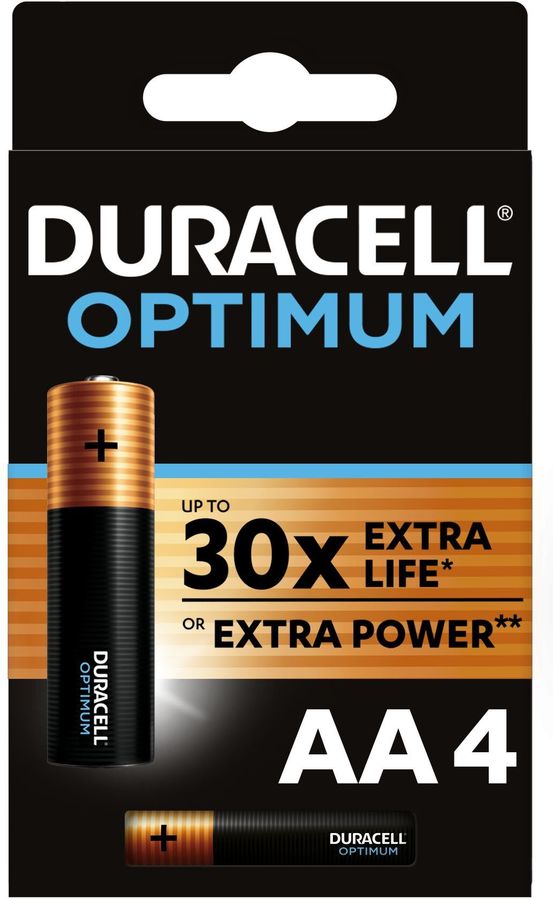 Элемент питания DURACELL  LR6  BL4 OPTIMUM  (4/64/16000)
