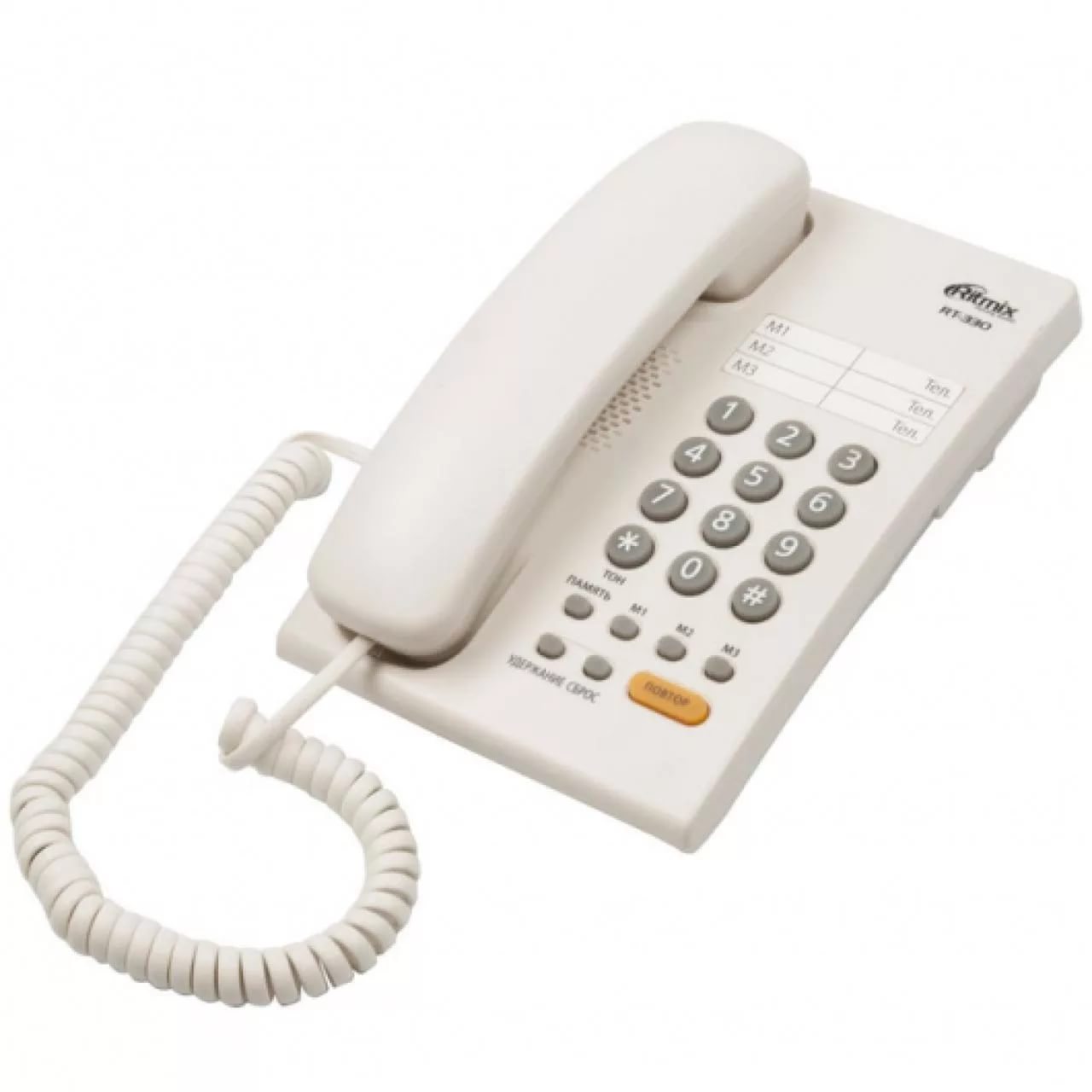 Телефон RITMIX RT-330, белый (1/20)