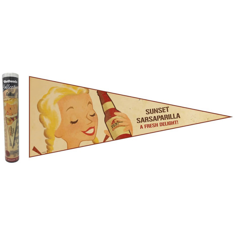 Вымпел фетровый Felt Pennant: Bethesda Collection - Fallout (Sunset Sarsaparilla), 75x30cm