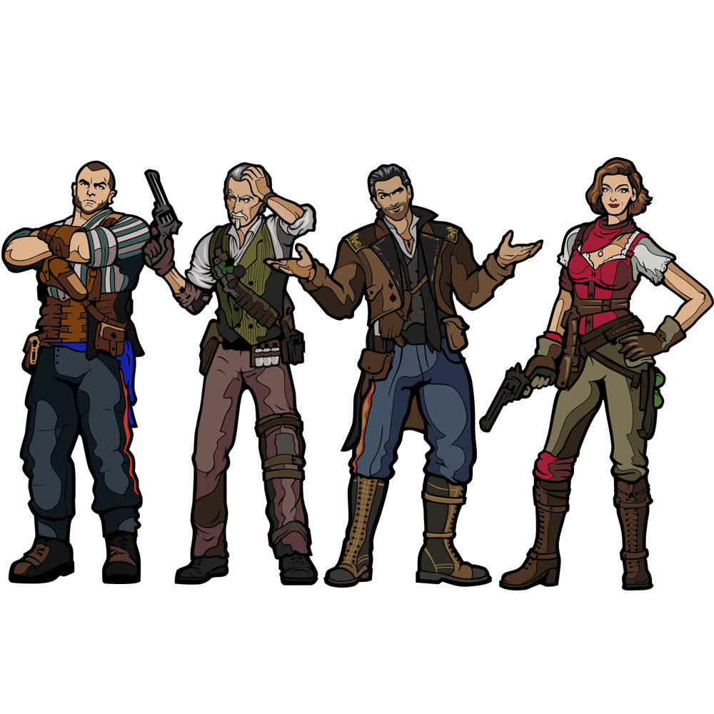 Набор значков-фигурок FigPins 4-Pack: Call of Duty: Black Ops - Zombies Heroes Exclusive Set