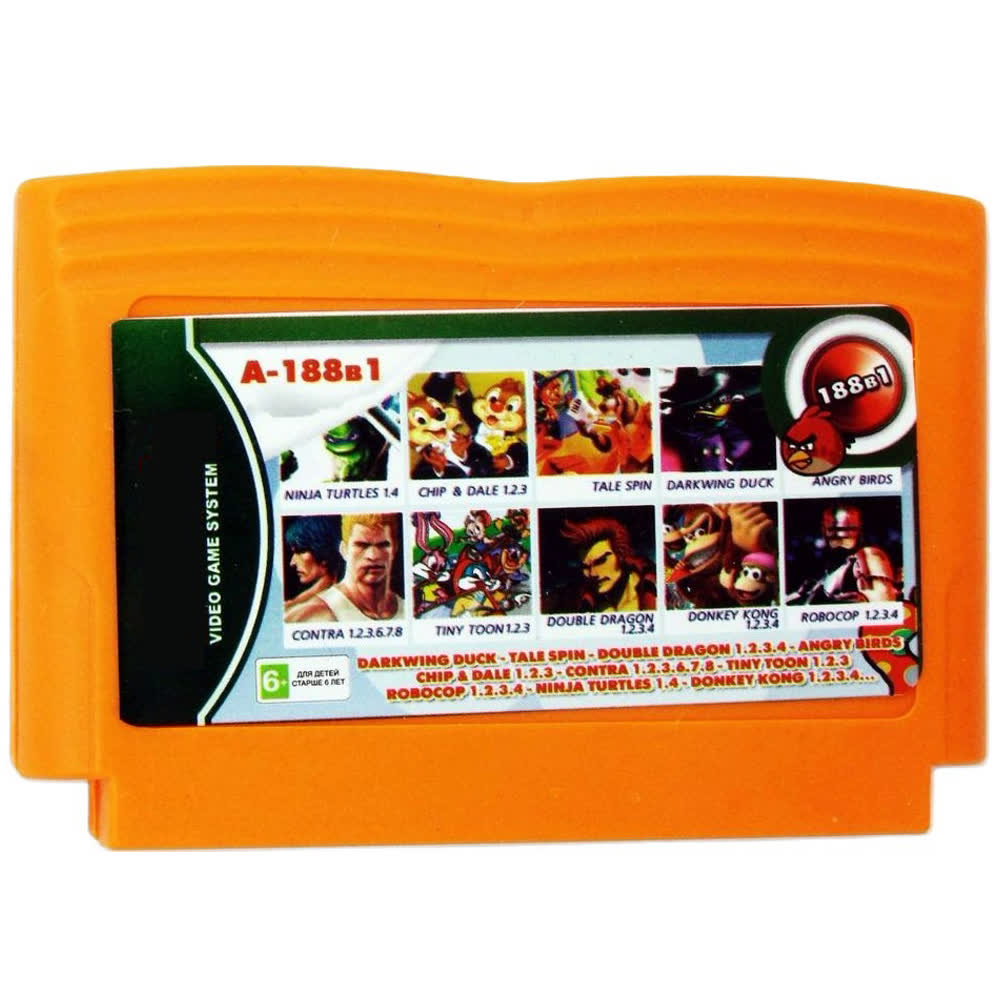 A-188в1 DARKWING DUCK+CHIP&DALE 1.2.3+TURTLES1.4+TALE SPIN+POBOCOP1.2.3.4+CONTRA 1.2.6+..