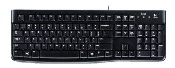 Клавиатура проводная LOGITECH K120 USB, черная, заводская гравировка RU/LAT [920-002522] (1/10)