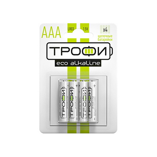 Элемент питания Трофи LR03-4BL ENERGY Alkaline (40/960/37440)