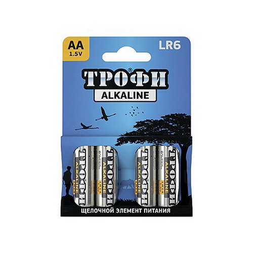 Элемент питания Трофи LR6-4BL ENERGY Alkaline (40/720/17280)