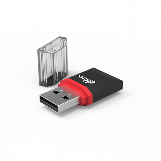 Картридер RITMIX CR-2010, USB 2.0, microSD, черный (1/120)