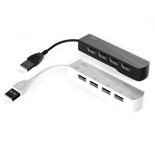 Разветвитель RITMIX CR-2406, черный, USB 2.0, 4 порта (1/2/120)