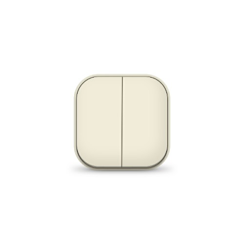 Выключатель двухклавишный серия "IONICH", о/у, 10А, 220В, "слоновая кость" (ivory) (еврослот) (1/10/