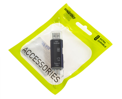 Картридер-конвертер Smartbuy USB 2.0, SBR-801-S универсальный, черный (1/100)