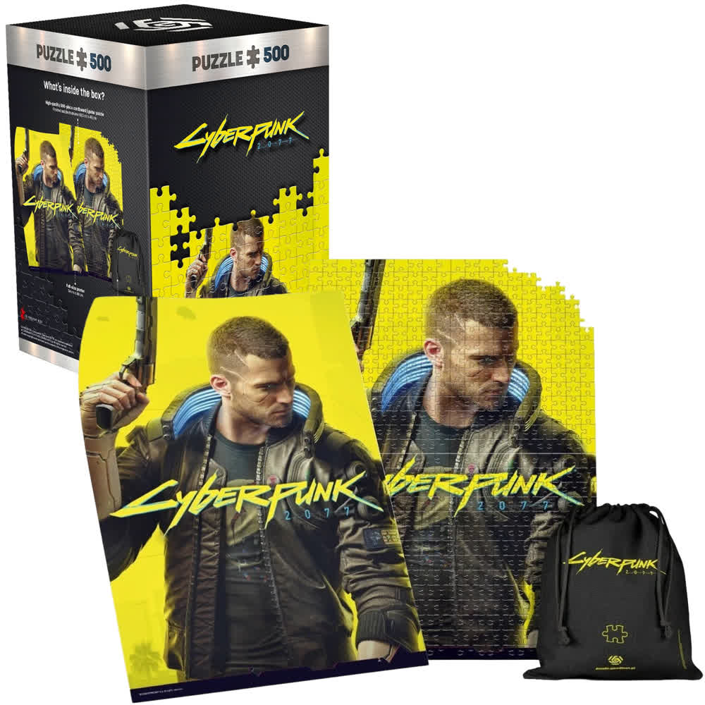 Пазл Good Loot Puzzle: Cyberpunk 2077 - Keyart Male V, 500 Pieces