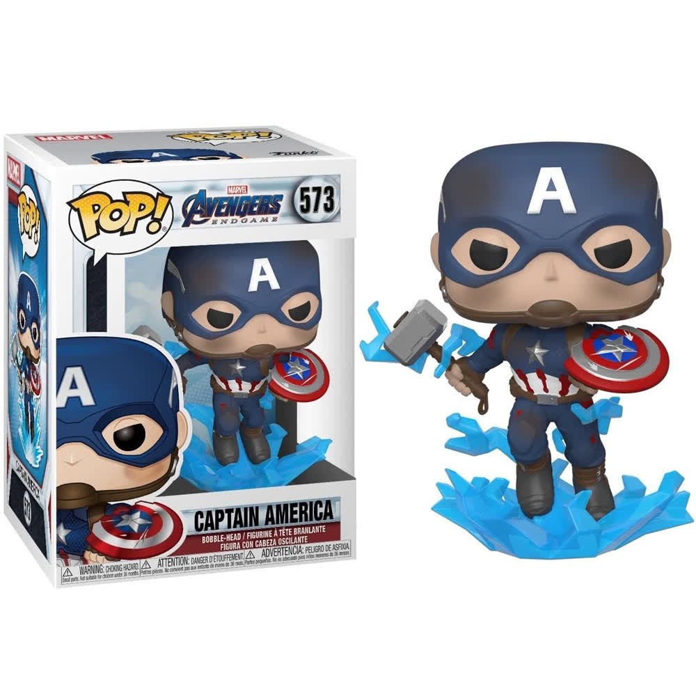 Фигурка Funko Pop! Marvel: Avengers Endgame - Captain America With Broken Shield & Mjolnir (573)