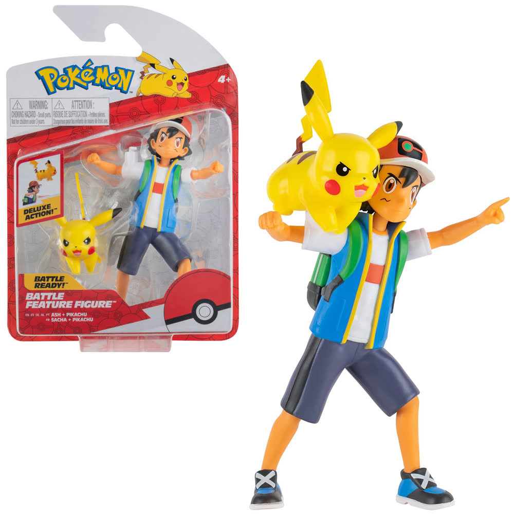 Набор фигурок Pokemon: Battle Figure 2-Pack - Ash and Pikachu, Wave 10