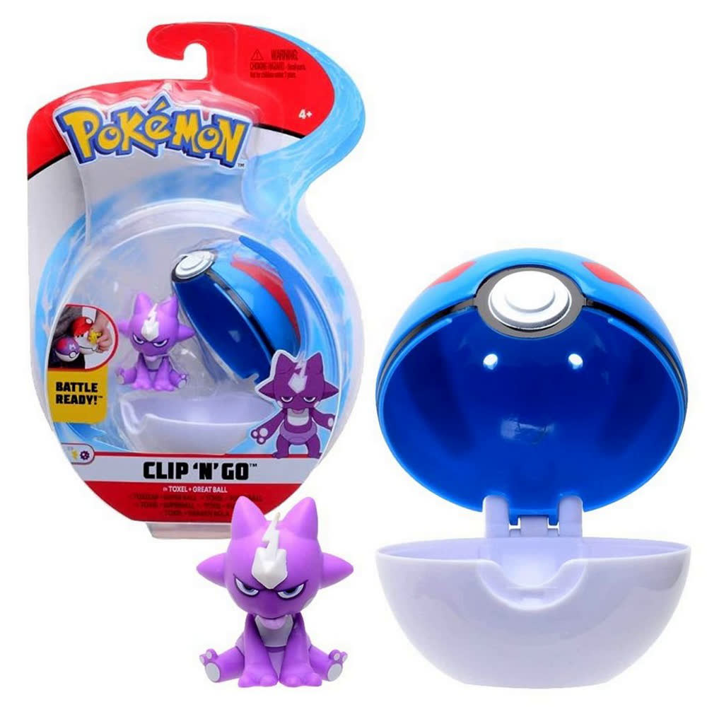 Фигурка и покебол Pokemon: Clip 'N' Go - Toxel + Great Ball, Wave 9