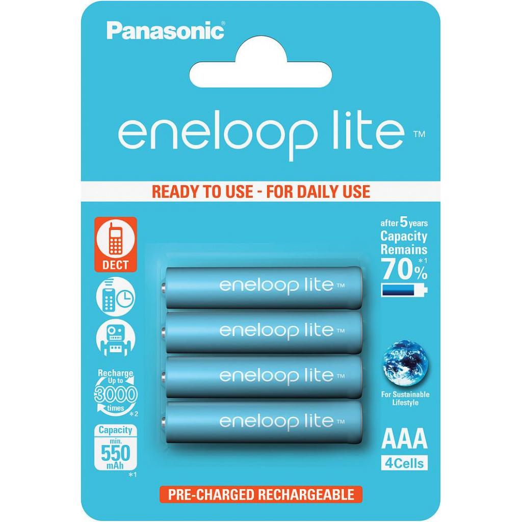 Аккумулятор PANASONIC  R03 eneloop lite BK-4LCCE/4BE (550mAh) (4 бл) (4/80)