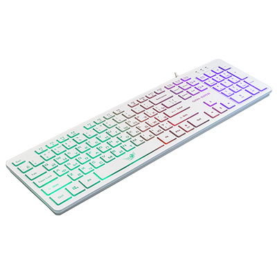 Клавиатура проводная игровая DIALOG KGK-17U WHITE Gan-Kata, RGB-подсветка, USB, белая (1/20)