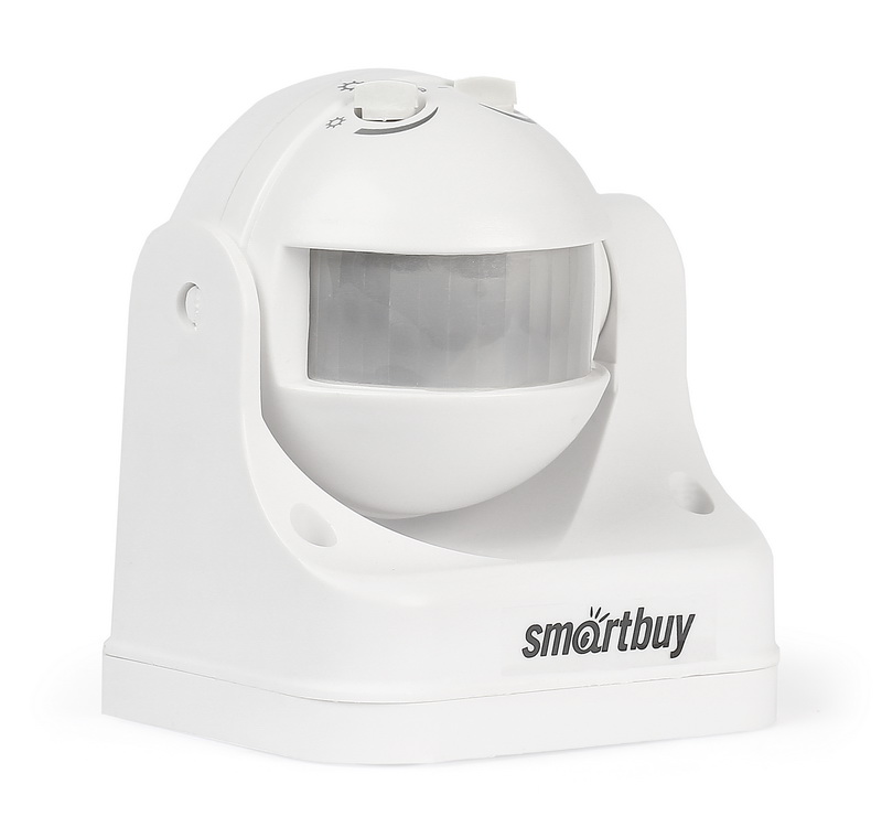 Датчик движения SMARTBUY инфракрасный настенный 1200Вт, 180гр., до 12м, IP44 (sbl-ms-009) (1/50)