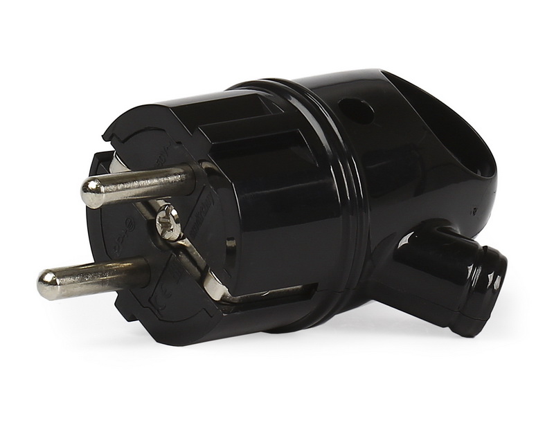 Вилка SMARTBUY с кольцом с заземлением черная 16А 250В (SBE-16-P03-b) (1/40/480)