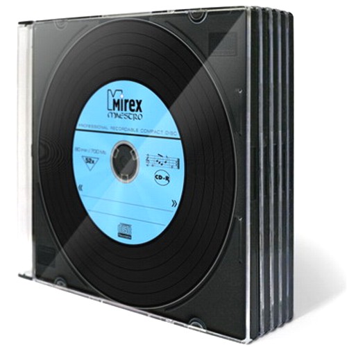 Диск MIREX CD-R MAESTRO 700 Мб 52x  Slim case 5 pack (Vinyl) (200)