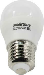 Лампа светодиодная SMARTBUY G45 9,5Вт 220V 3000K E27 (глоб, теплый свет) (10/100)