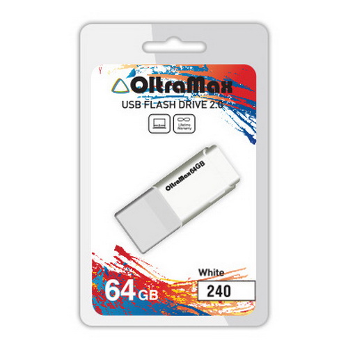 USB  64GB  OltraMax  240  белый