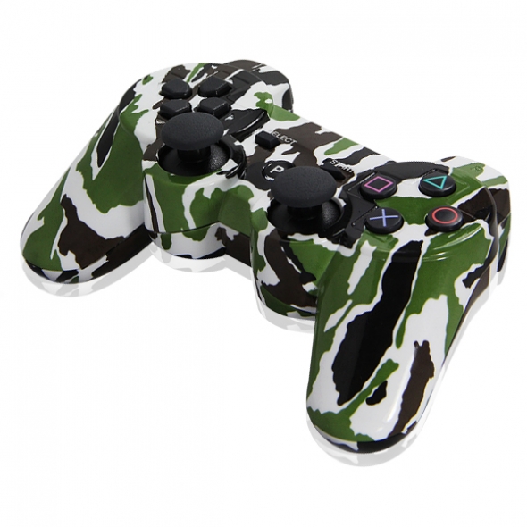 Джойстик PS3 Dual Shock камуфляж White-Black-Green