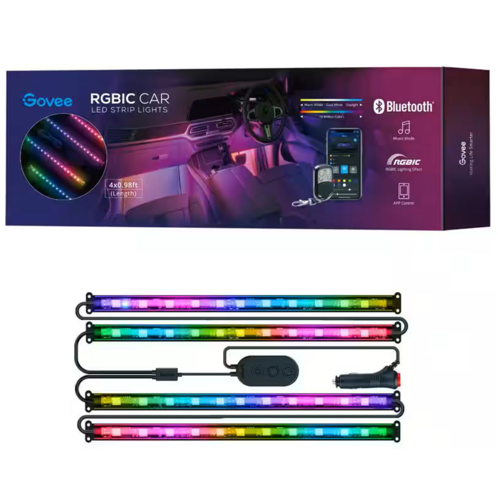 Умная светодиодная лента для автомобиля GOVEE RGBIC LED Interior Car Smart Strip Light