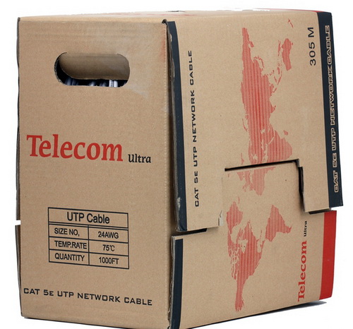 Кабель TELECOM Ultra Base UTP 4 пары кат. 5e (бухта 305 м.) (1/2)