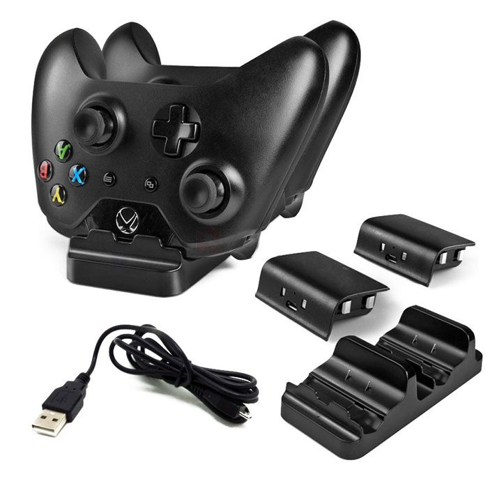 Зарядная станция XB One S Dual Charging Dock+2 шт АКБ 300 mAh BlackTYX-532