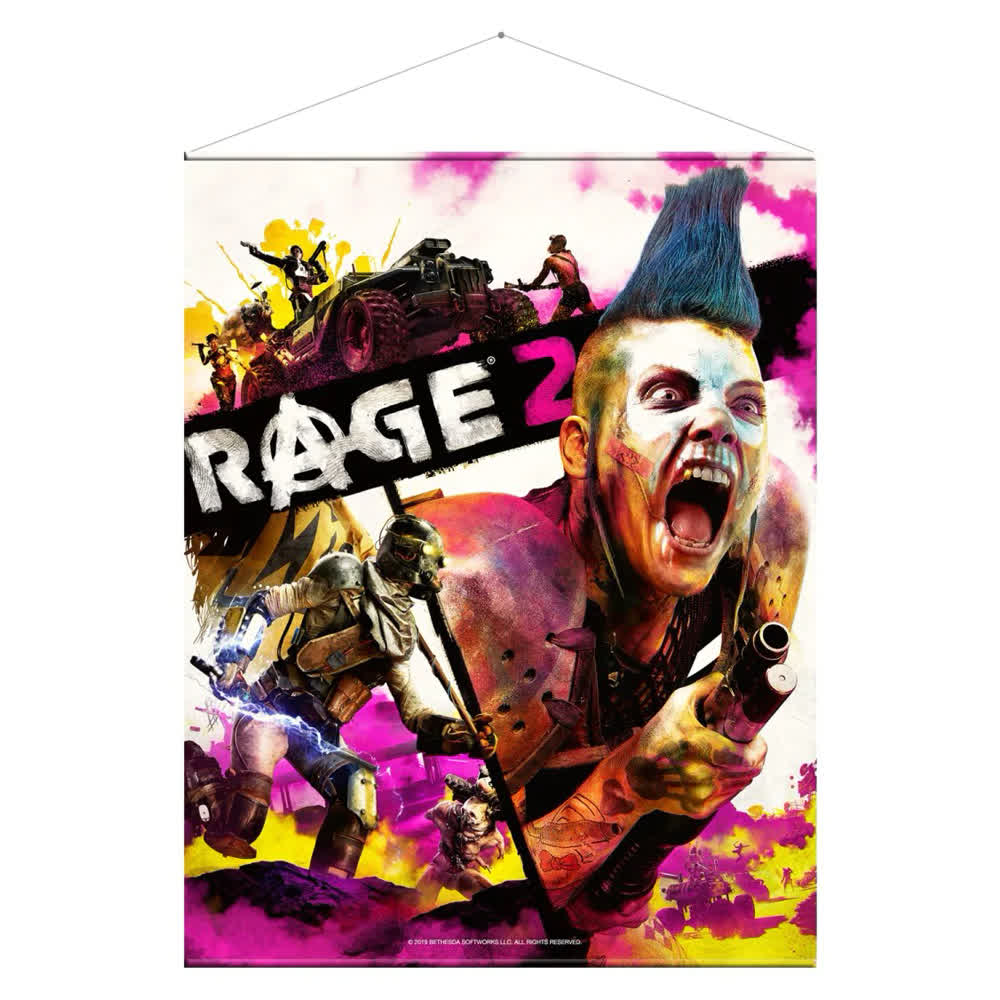 Настенный свиток Wallscroll Rage 2 - Key Art, 100x77cm