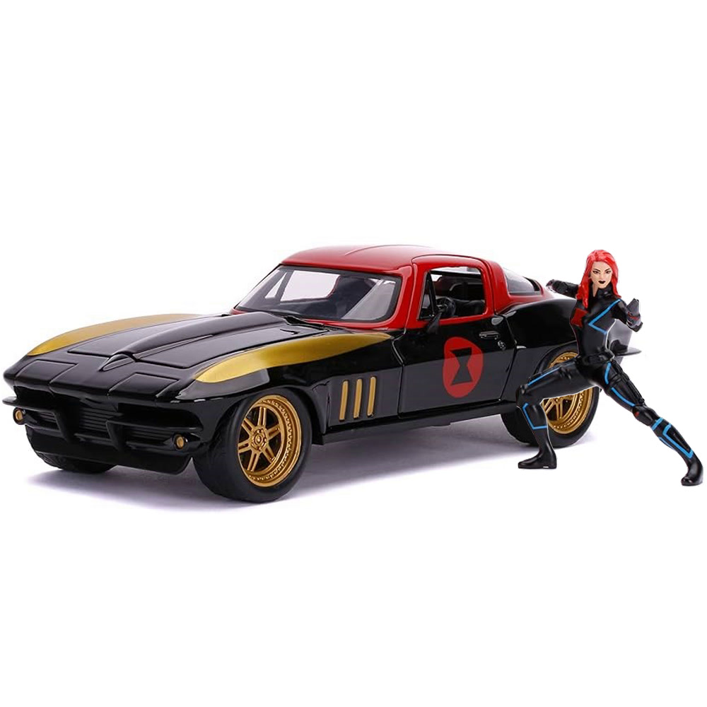 Модель автомобиля JADA 1:24 scale Marvel's Avengers - Black Widow and 1966 Chevy Corvette
