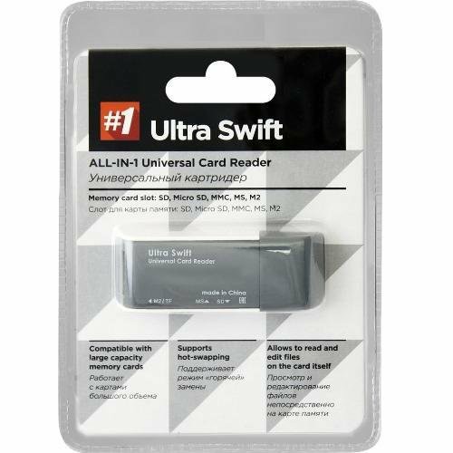 Картридер DEFENDER Ultra Swift, USB 2.0, 4 слота (1/100)