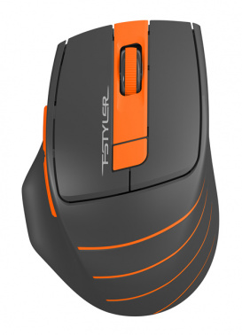 Беспроводная мышь A4TECH Fstyler FG30 (2000dpi) (5but), серый/оранжевый (1/60)