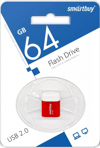 USB  64GB  Smart Buy  Lara  красный